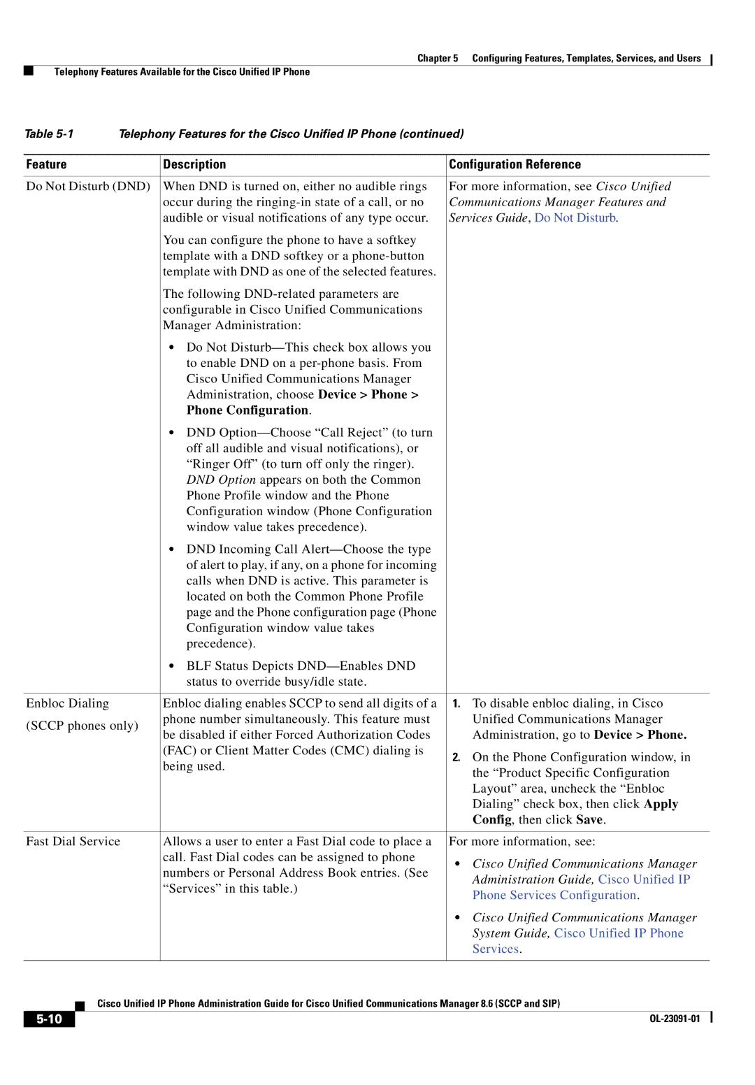 Cisco Systems 8.6 manual Services Guide, Do Not Disturb, Phone Services Configuration, System Guide, Cisco Unified IP Phone 