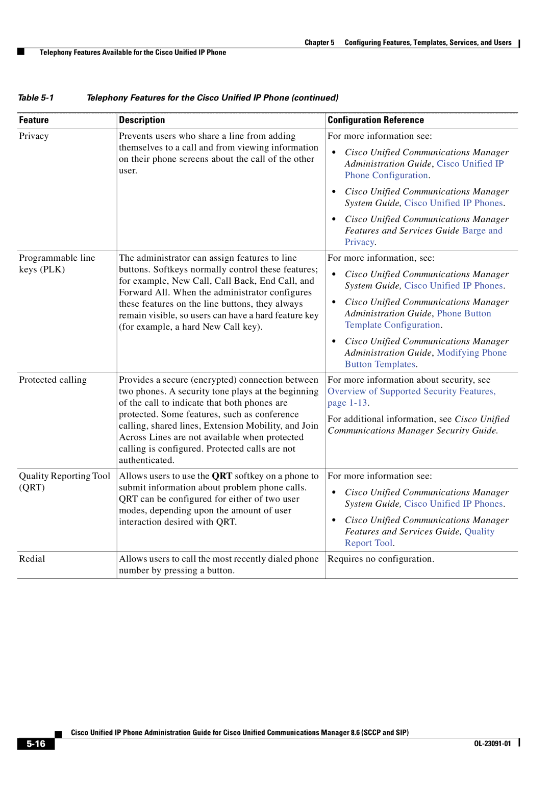 Cisco Systems 8.6 manual Features and Services Guide Barge, Administration Guide, Phone Button, Qrt 