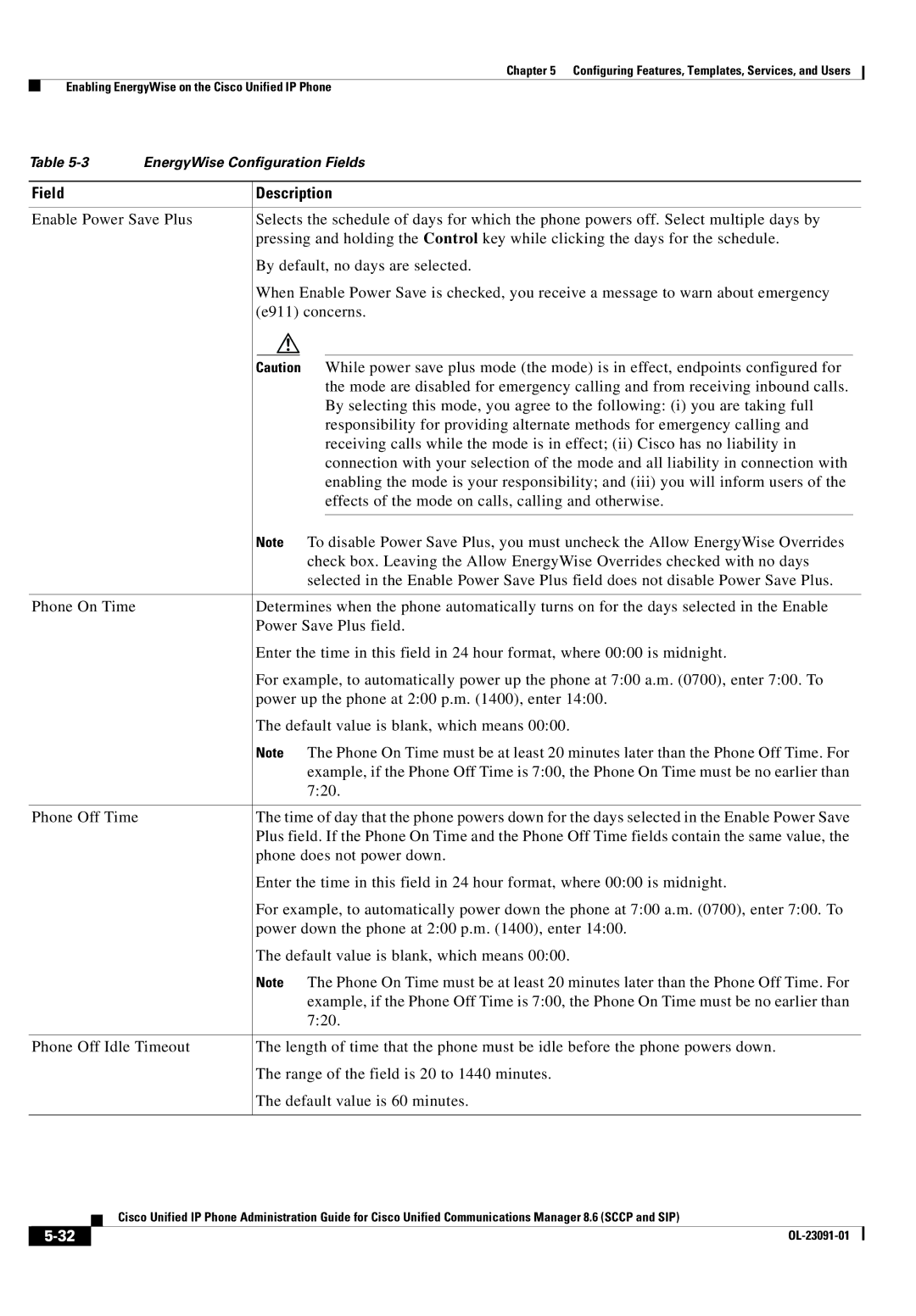 Cisco Systems 8.6 manual Field Description 