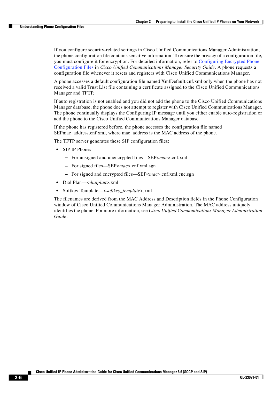 Cisco Systems 8.6 manual Understanding Phone Configuration Files 