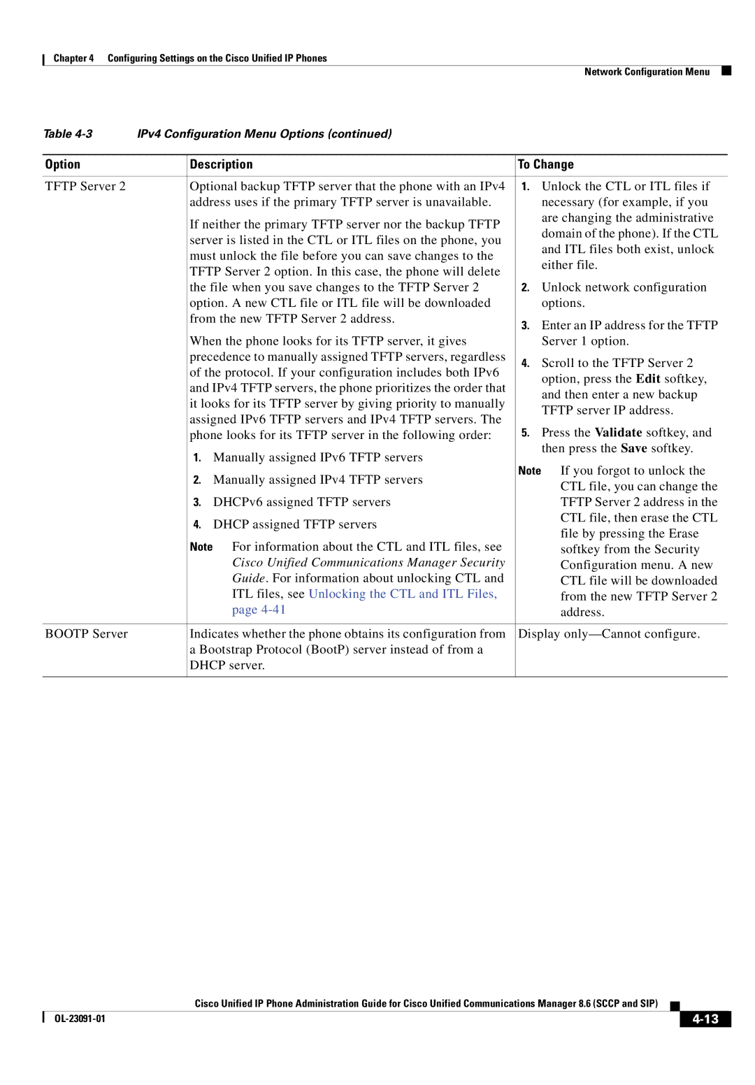 Cisco Systems 8.6 manual Configuration menu. a new, From the new Tftp Server 