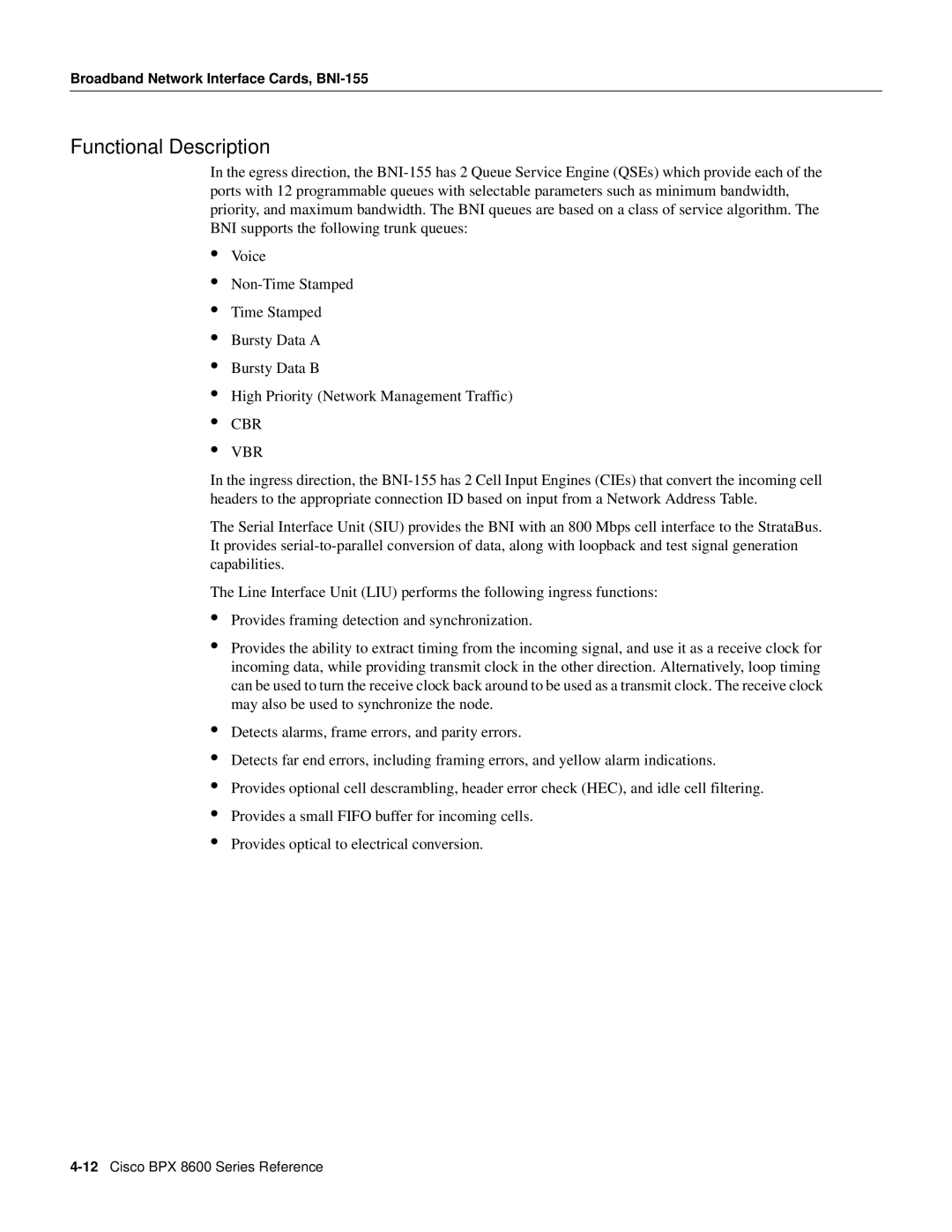 Cisco Systems 8600 Series manual Cbr Vbr 