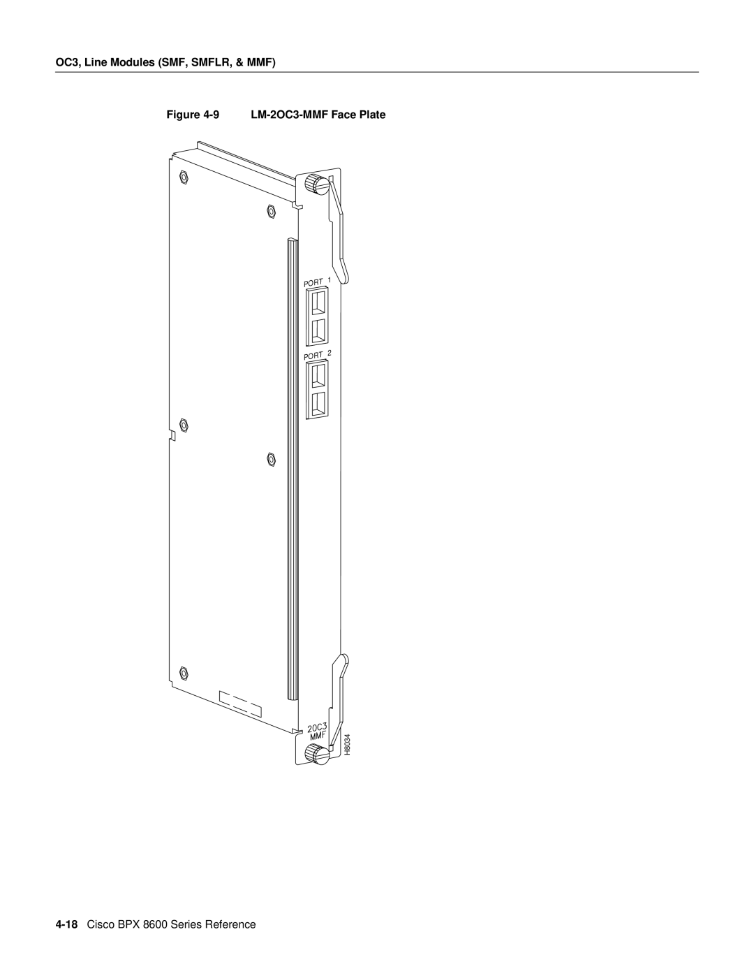 Cisco Systems 8600 Series manual LM-2OC3-MMF Face Plate 