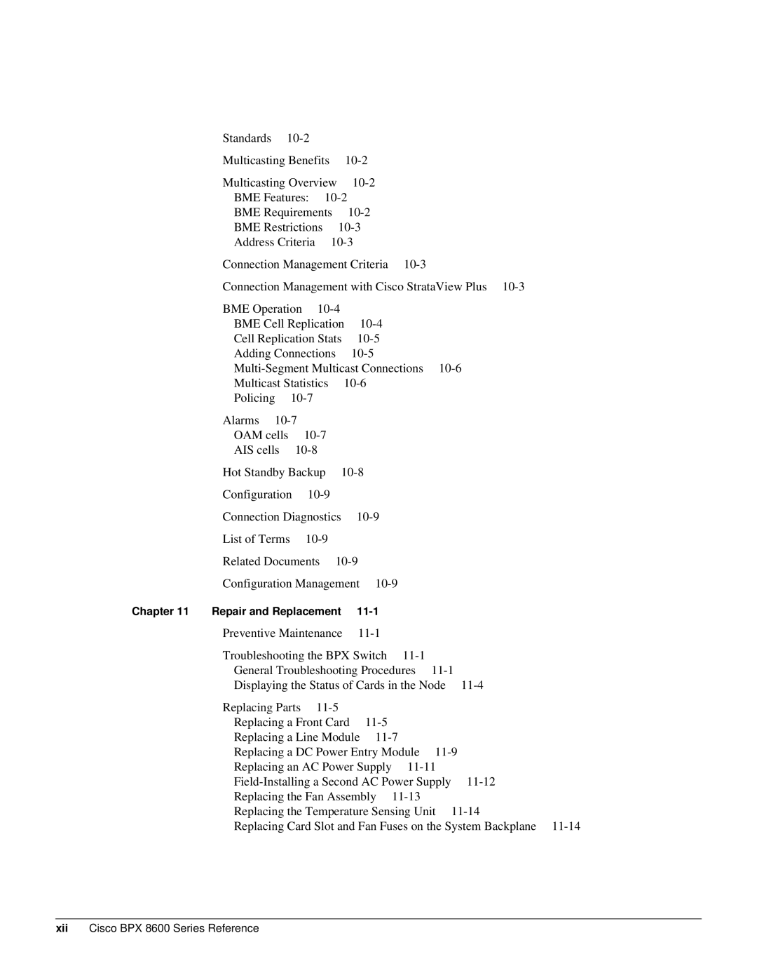 Cisco Systems 8600 Series manual Chapter Repair and Replacement 11-1 