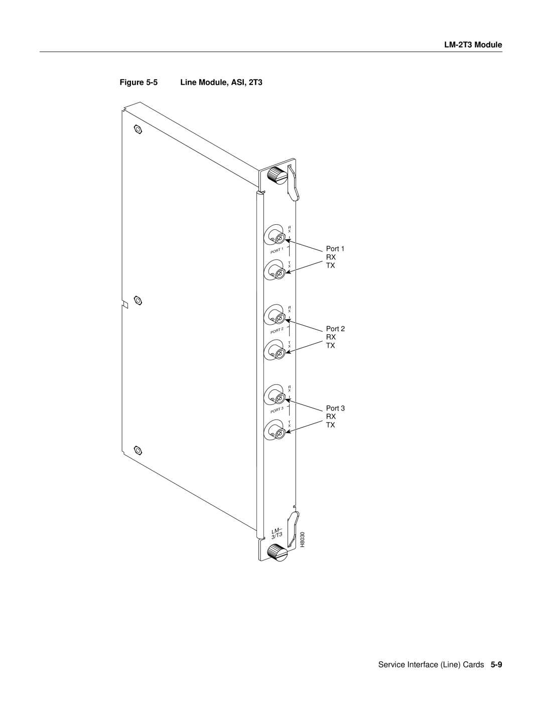 Cisco Systems 8600 Series manual Line Module, ASI, 2T3 