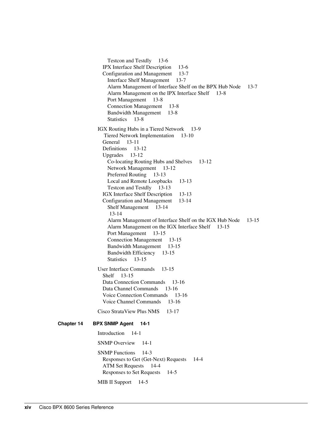 Cisco Systems 8600 Series manual Chapter BPX Snmp Agent 14-1 