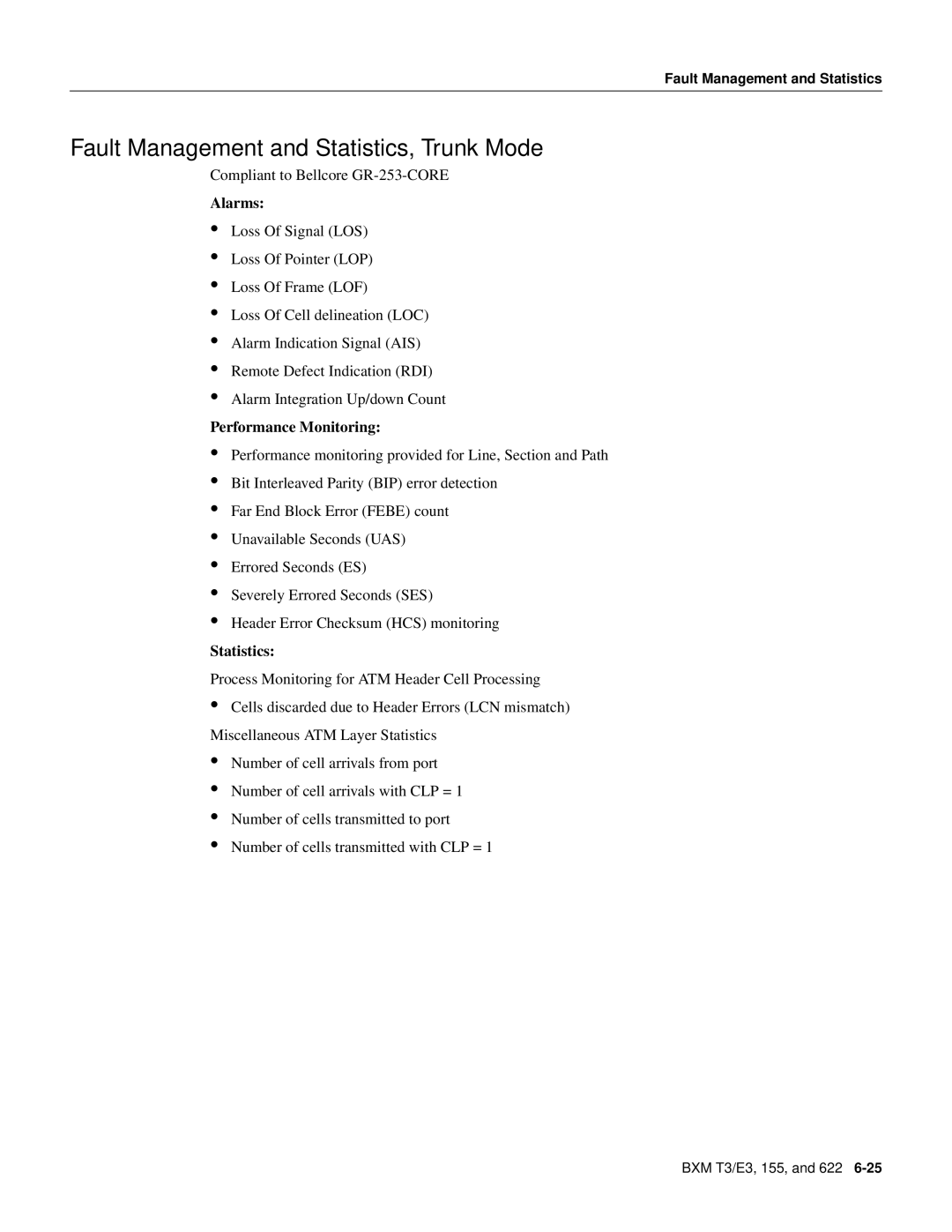 Cisco Systems 8600 Series manual Fault Management and Statistics, Trunk Mode 