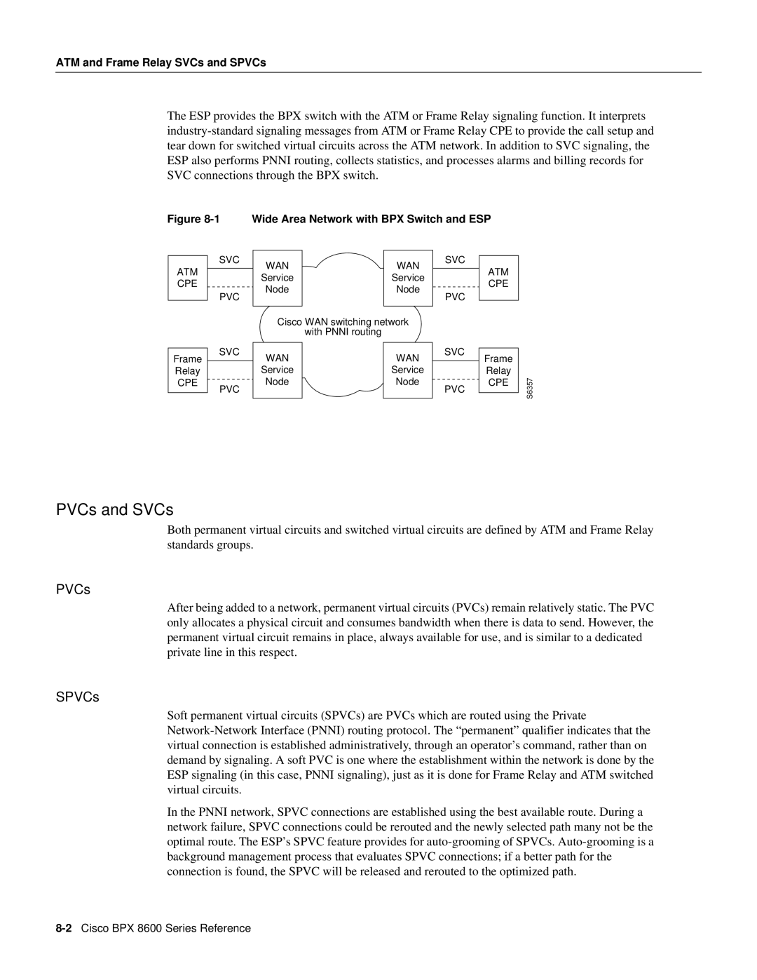 Cisco Systems 8600 Series manual PVCs and SVCs, ATM and Frame Relay SVCs and SPVCs 