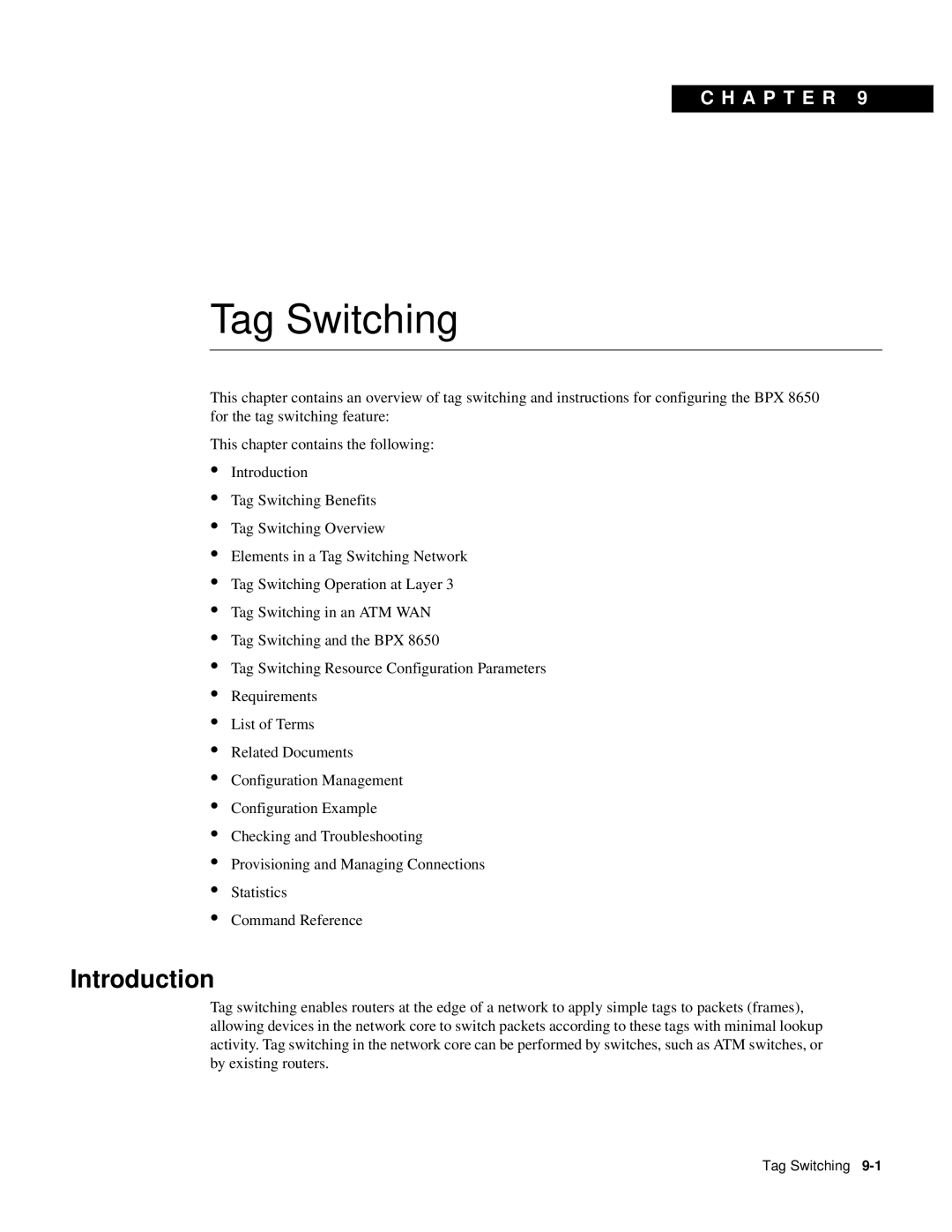 Cisco Systems 8600 Series manual Tag Switching, Introduction 