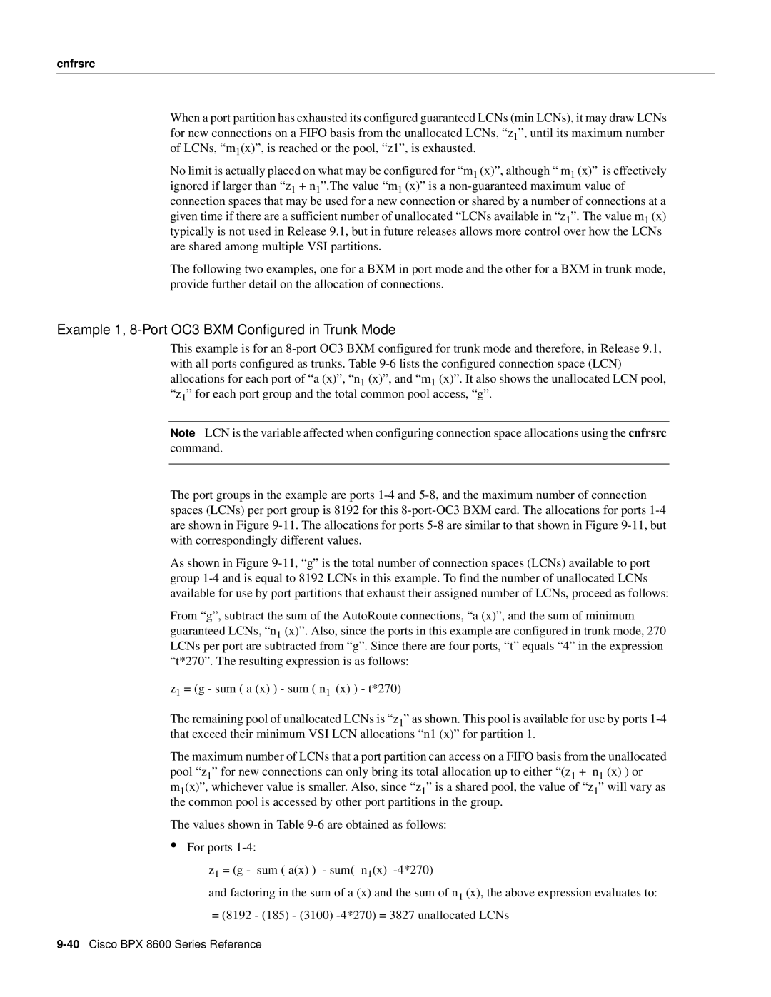 Cisco Systems 8600 Series manual Example 1, 8-Port OC3 BXM Configured in Trunk Mode 