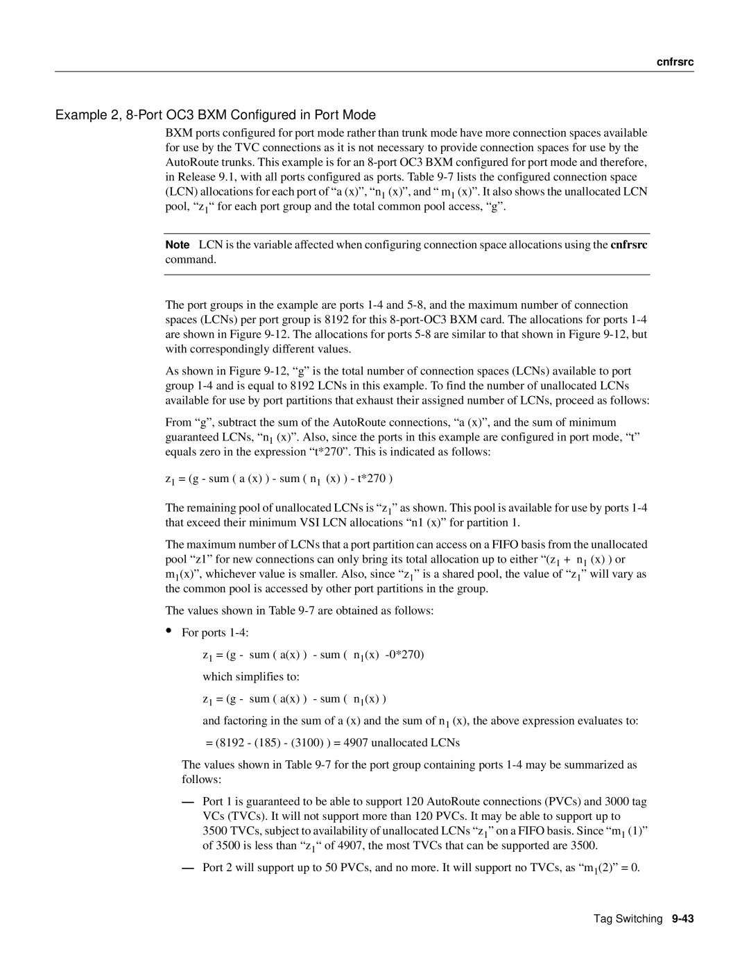 Cisco Systems 8600 Series manual Example 2, 8-Port OC3 BXM Configured in Port Mode 