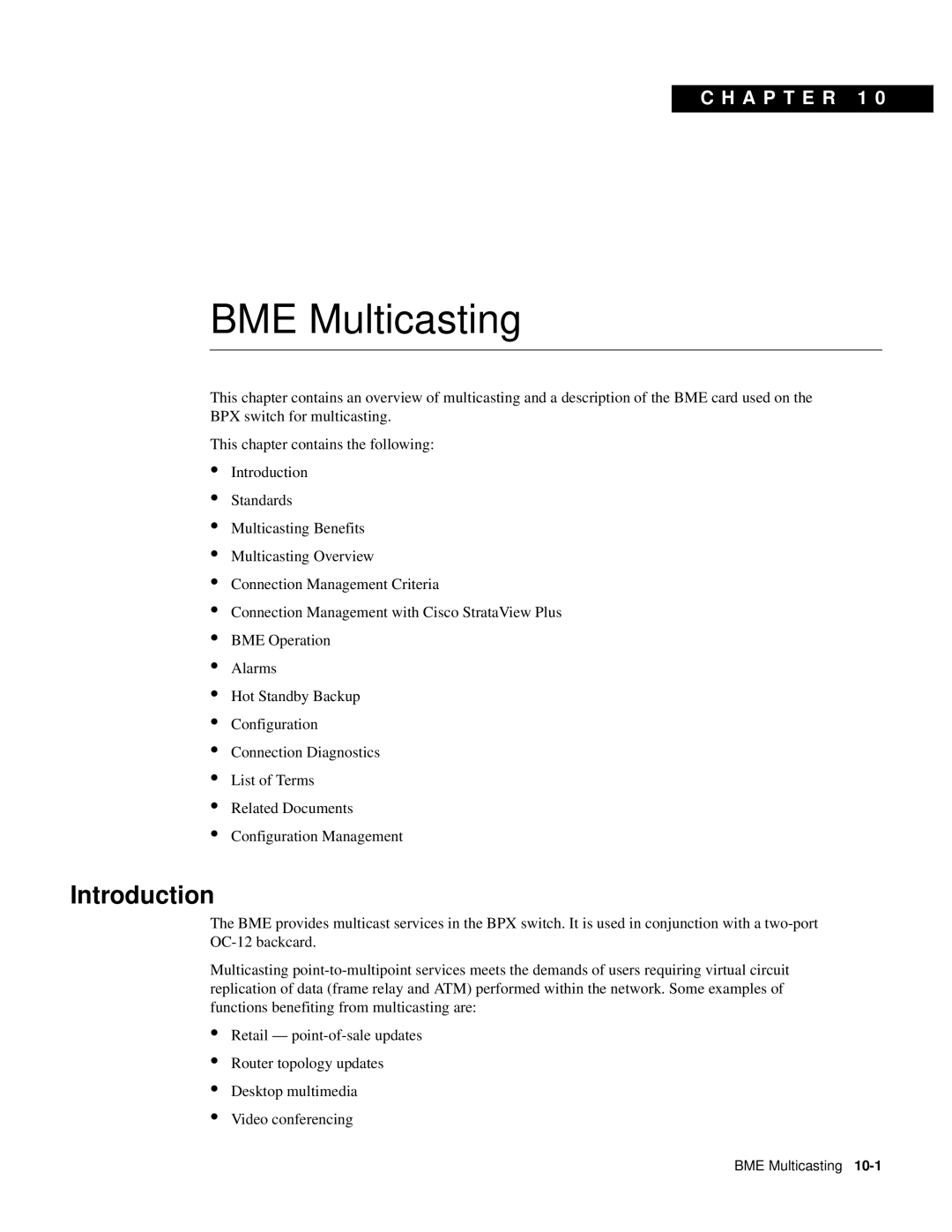 Cisco Systems 8600 Series manual BME Multicasting, Introduction 