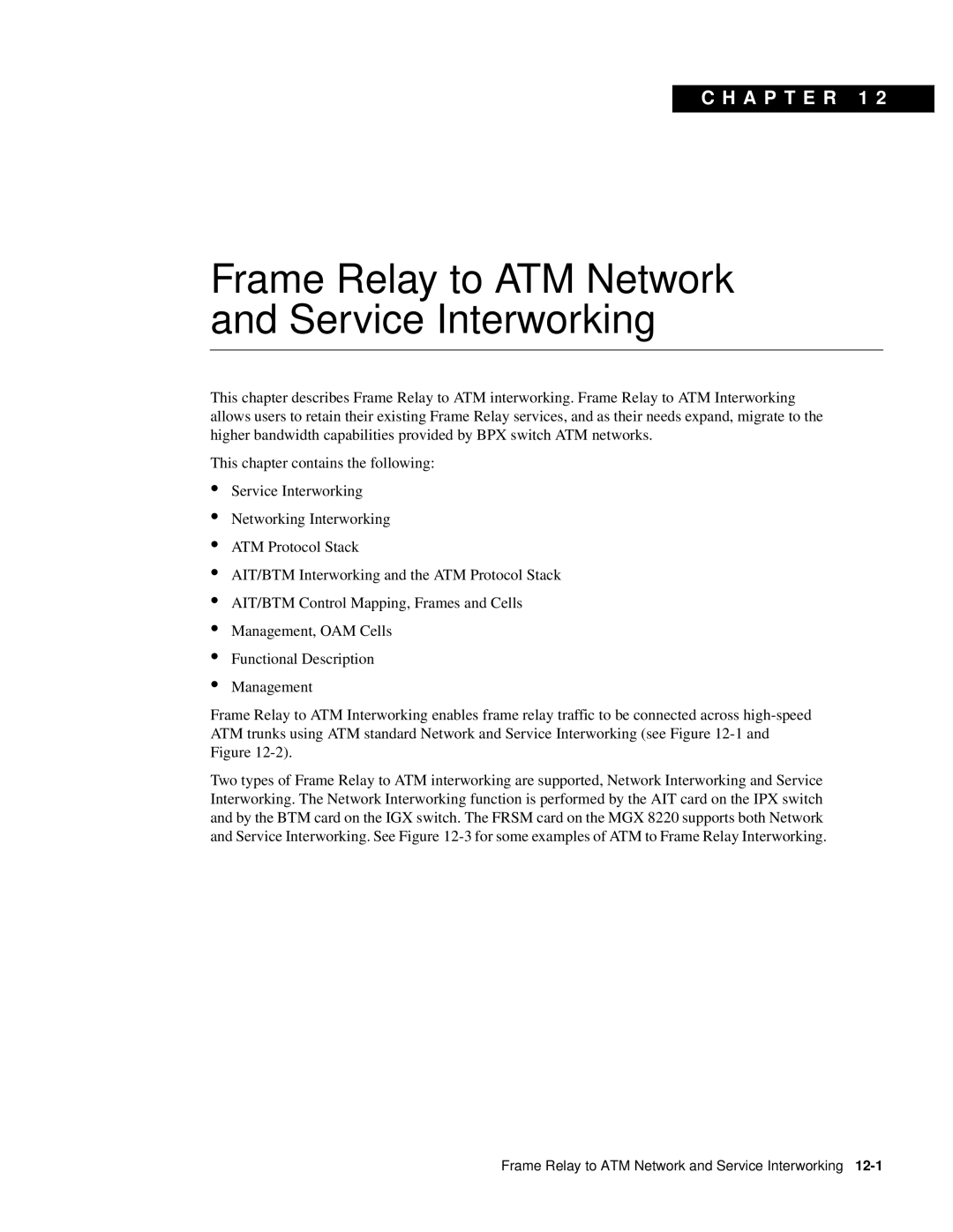 Cisco Systems 8600 Series manual Frame Relay to ATM Network and Service Interworking 