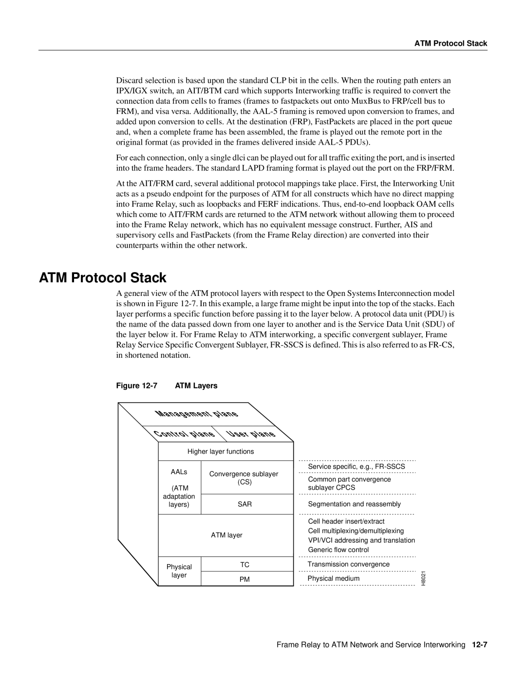 Cisco Systems 8600 Series manual ATM Protocol Stack, ATM Layers 