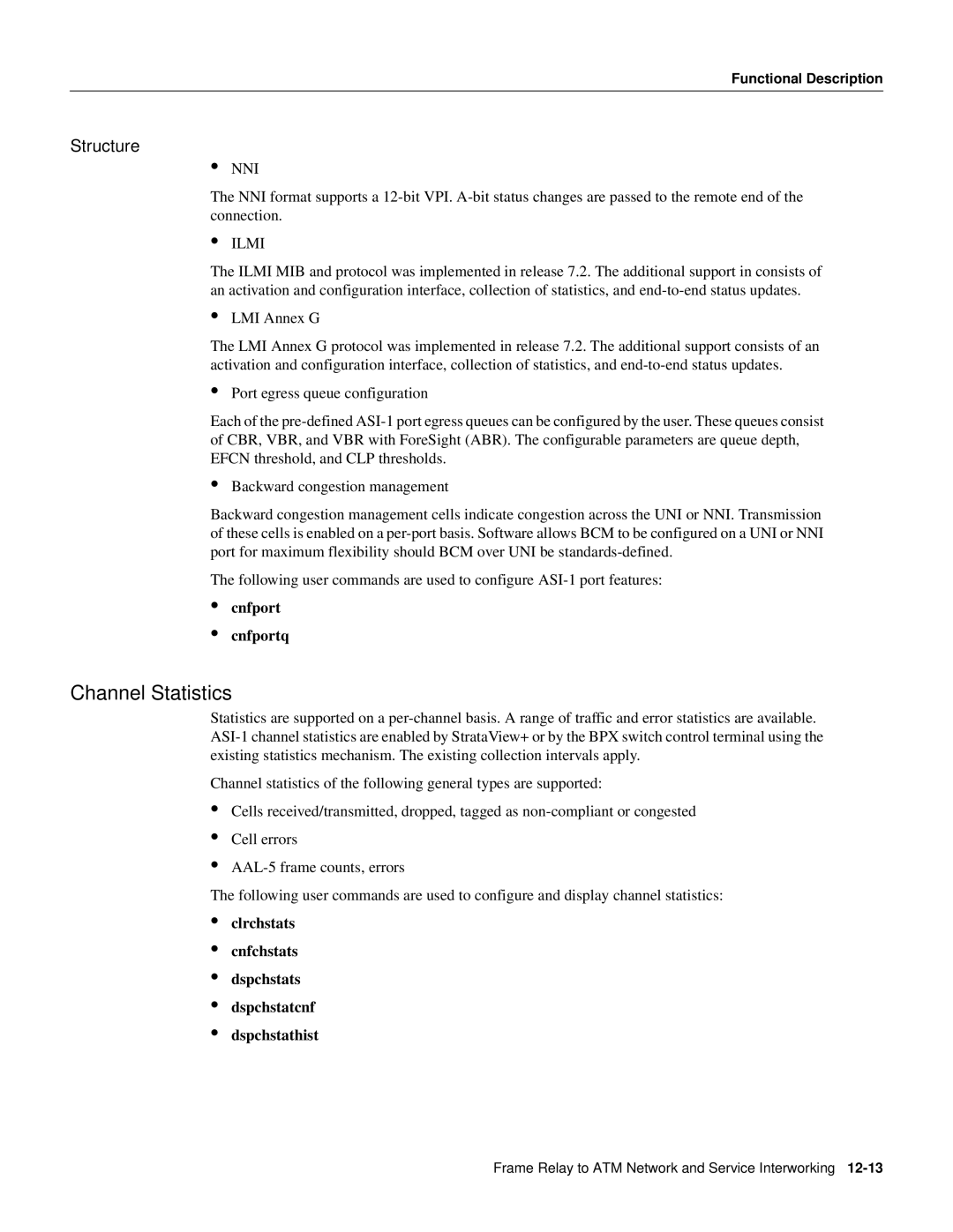 Cisco Systems 8600 Series manual Channel Statistics, Structure, Cnfport Cnfportq 