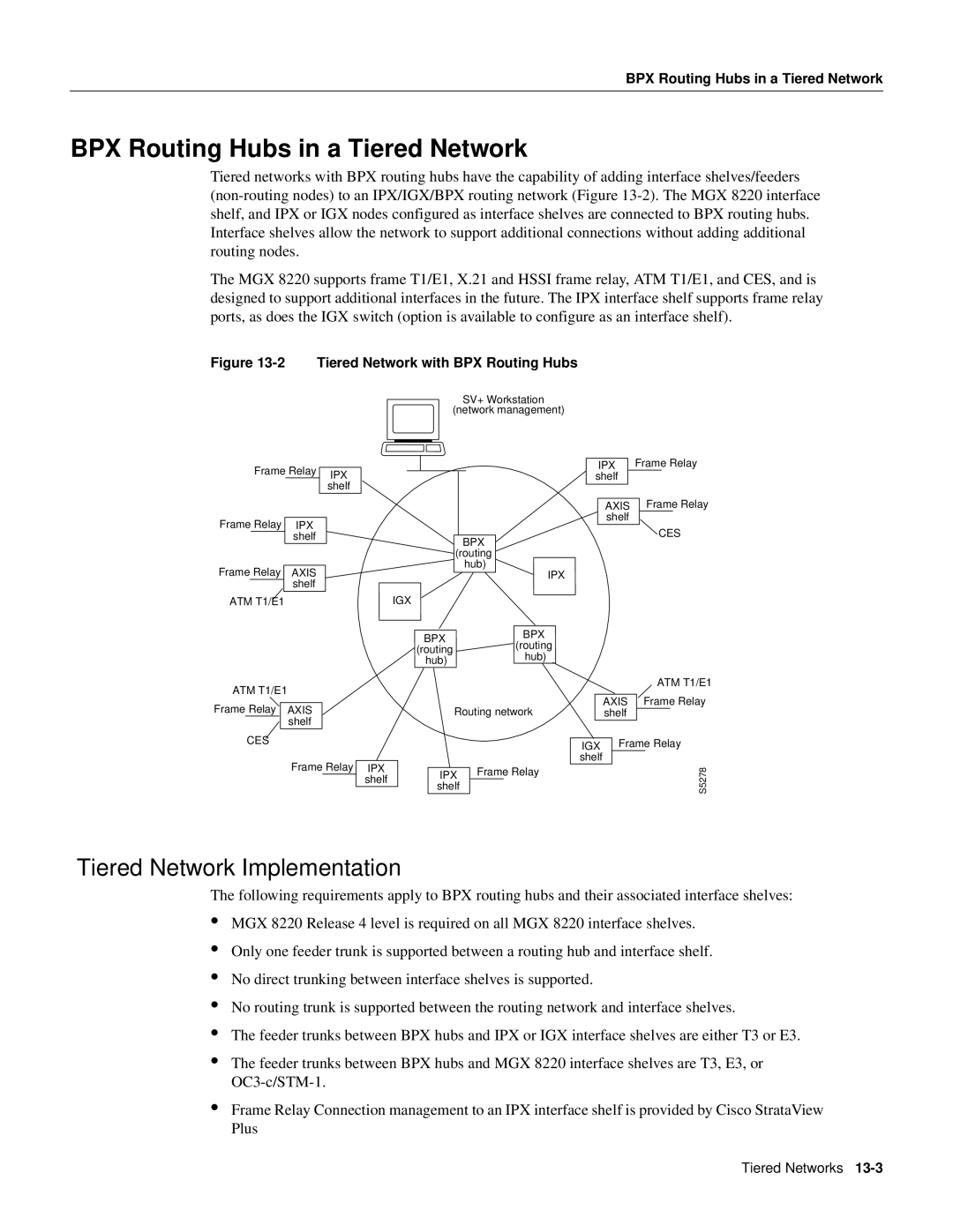 Cisco Systems 8600 Series manual BPX Routing Hubs in a Tiered Network, Tiered Network Implementation 