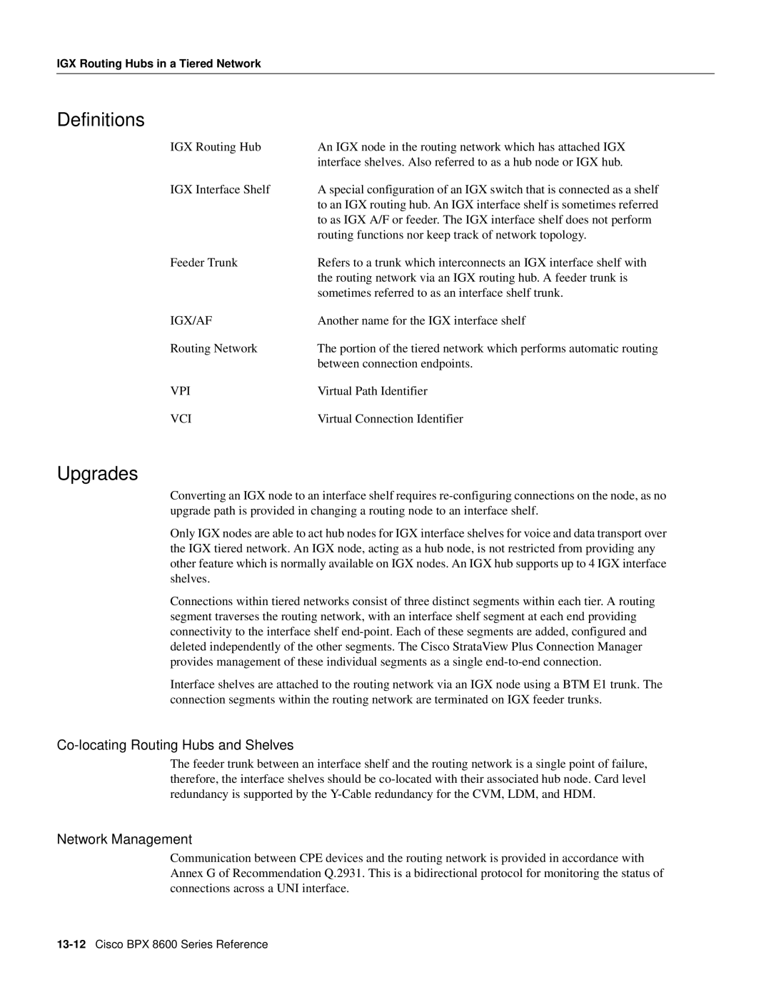 Cisco Systems 8600 Series manual Definitions, Co-locating Routing Hubs and Shelves 