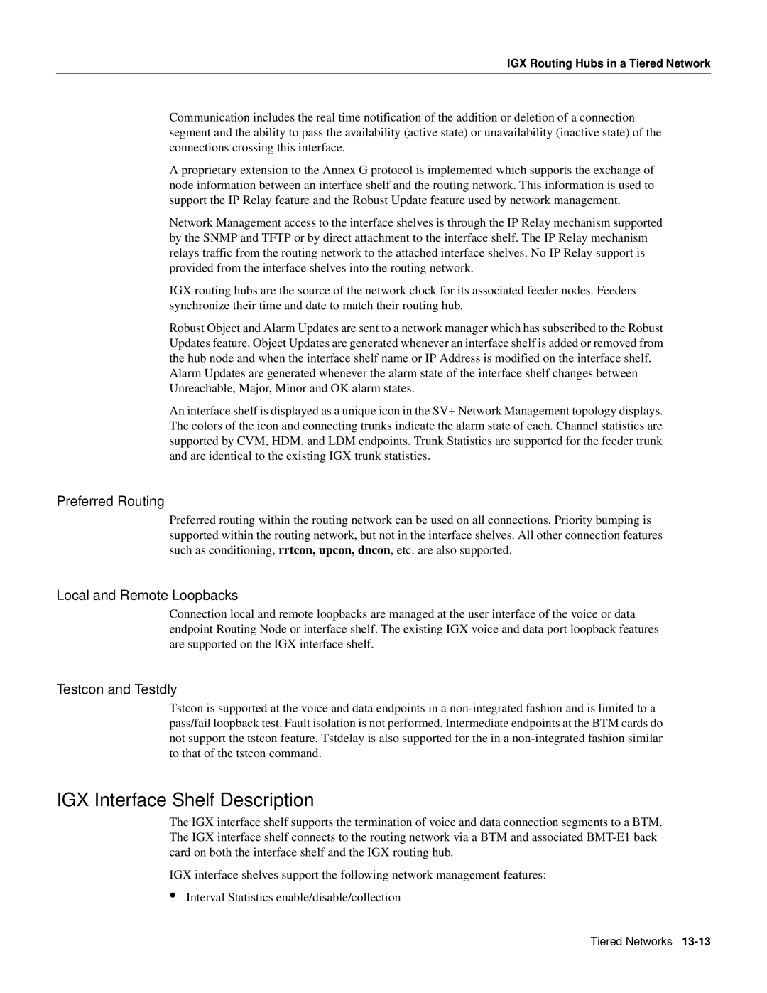 Cisco Systems 8600 Series manual IGX Interface Shelf Description, Preferred Routing 