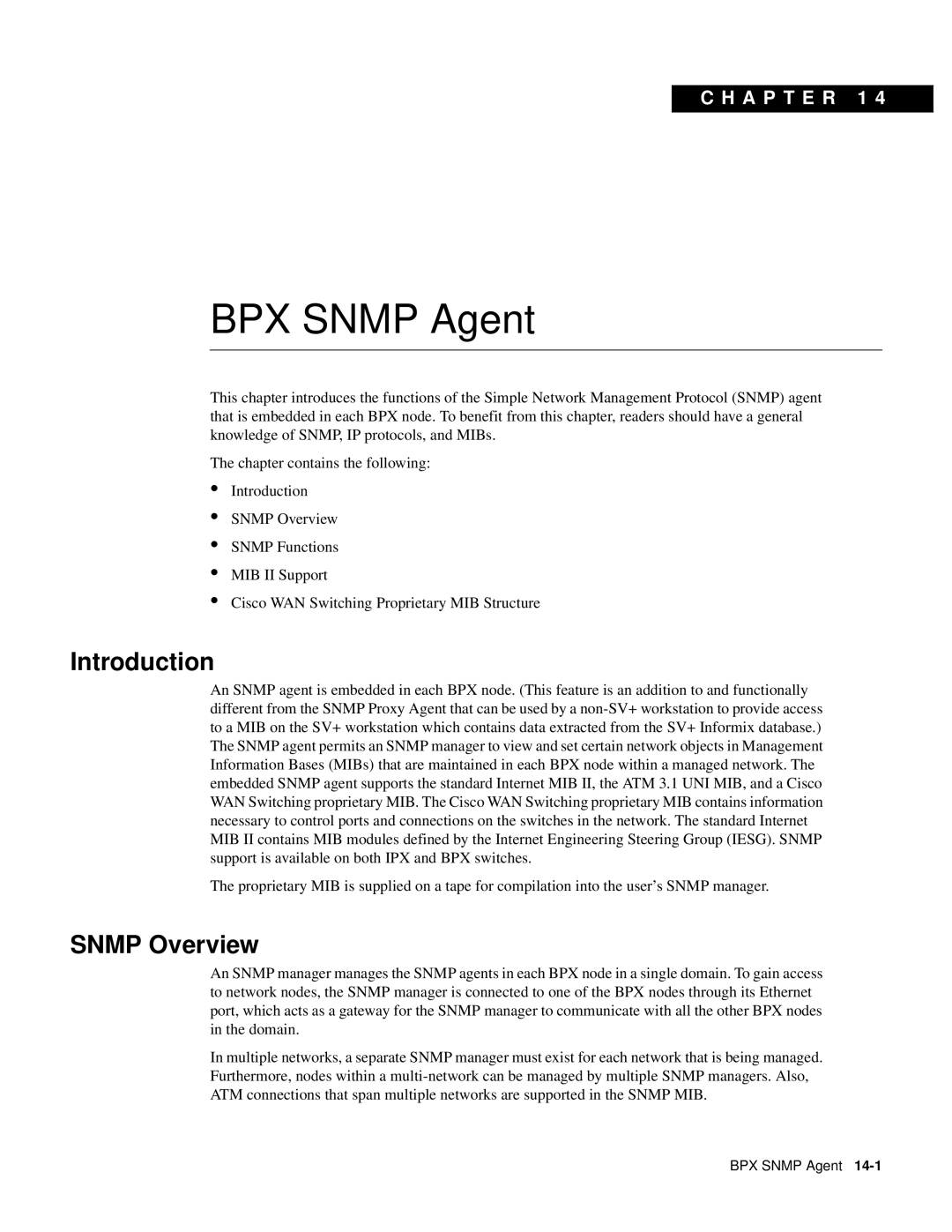 Cisco Systems 8600 Series manual BPX Snmp Agent, Snmp Overview 