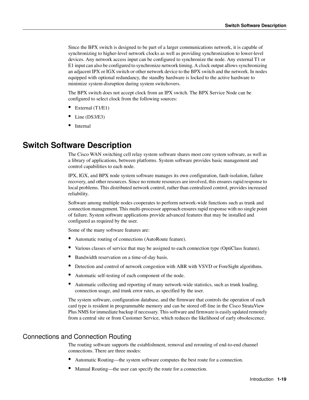 Cisco Systems 8600 Series manual Switch Software Description, Connections and Connection Routing 