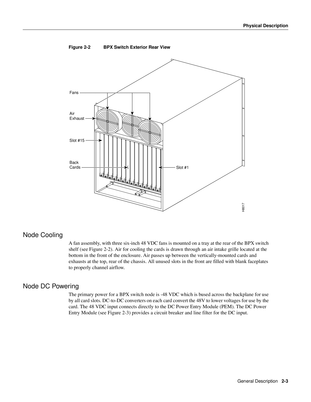 Cisco Systems 8600 Series manual Node Cooling, Node DC Powering 