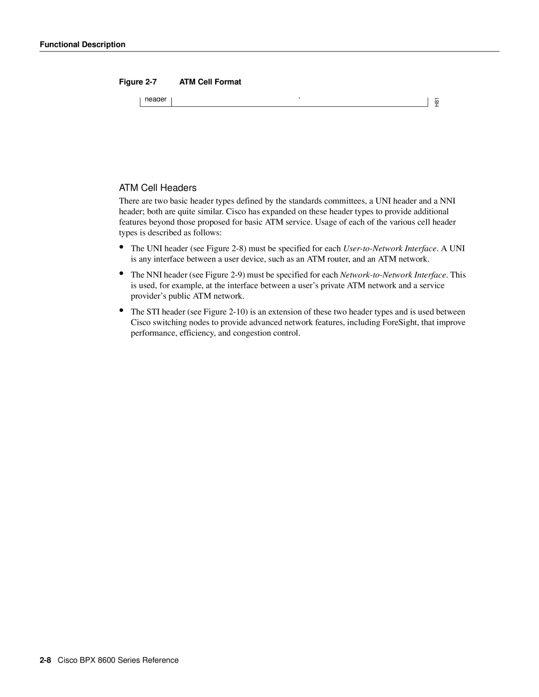 Cisco Systems 8600 Series manual ATM Cell Headers, ATM Cell Format 