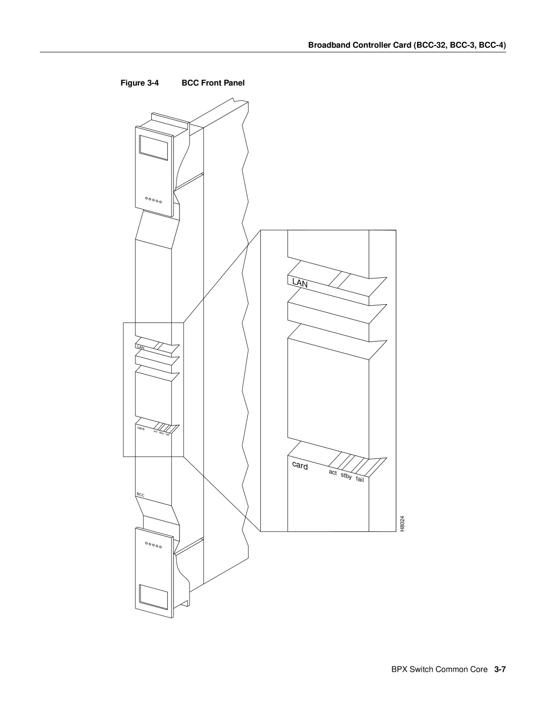 Cisco Systems 8600 Series manual Card, BCC Front Panel 