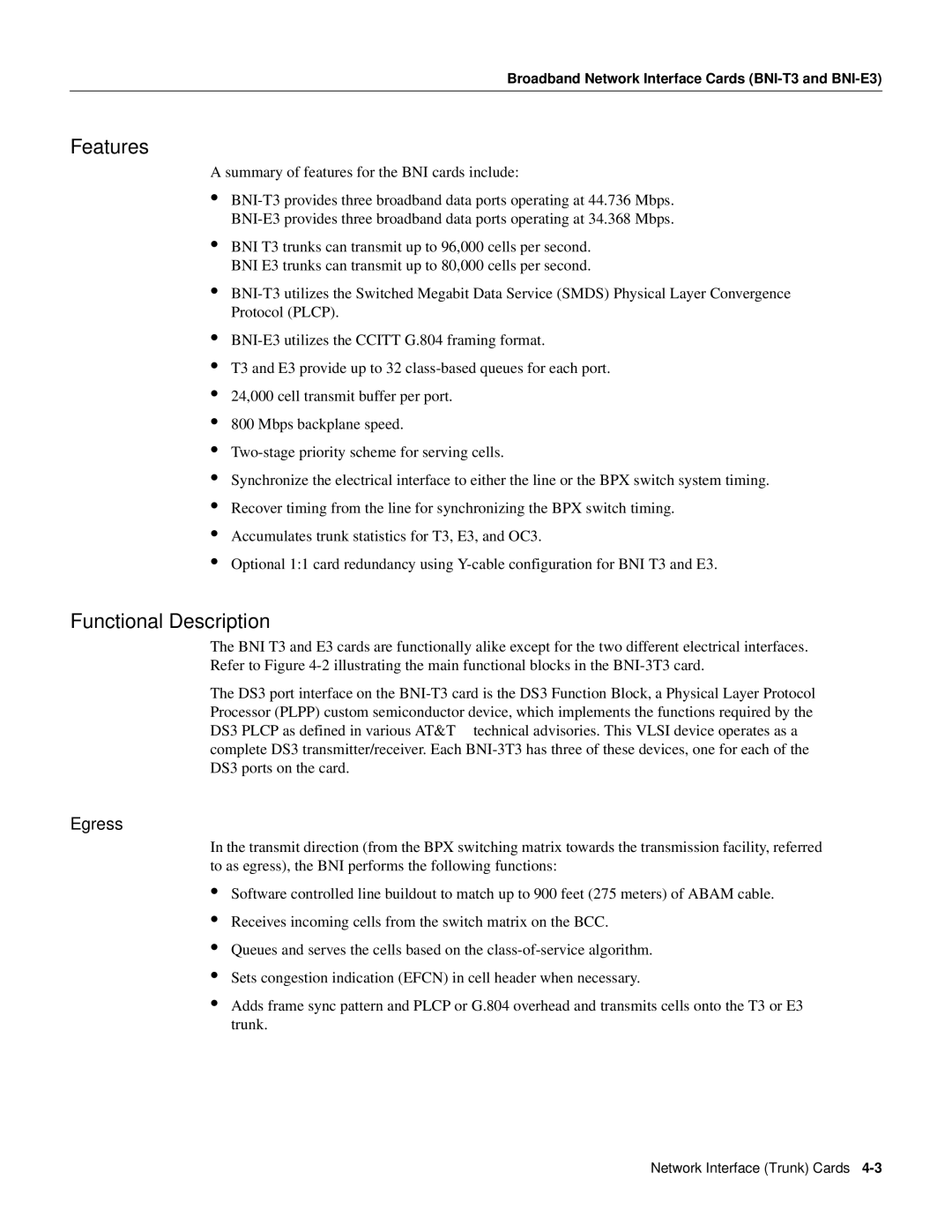 Cisco Systems 8600 Series manual Features, Egress 