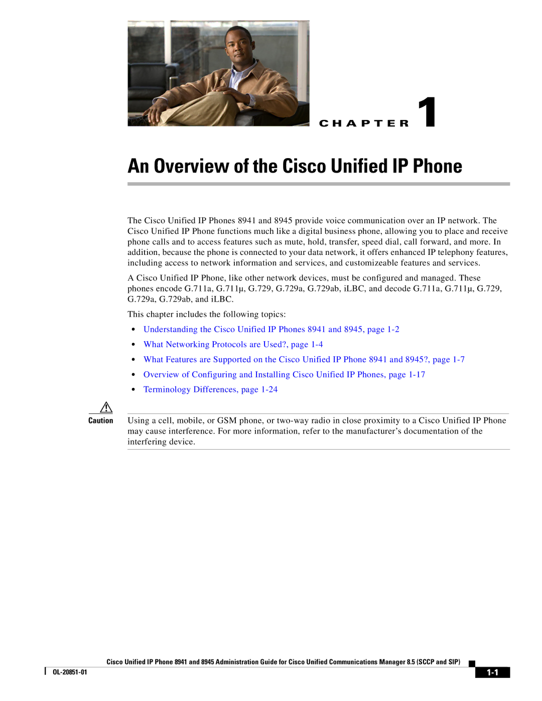 Cisco Systems 8945, 8941 manual An Overview of the Cisco Unified IP Phone 