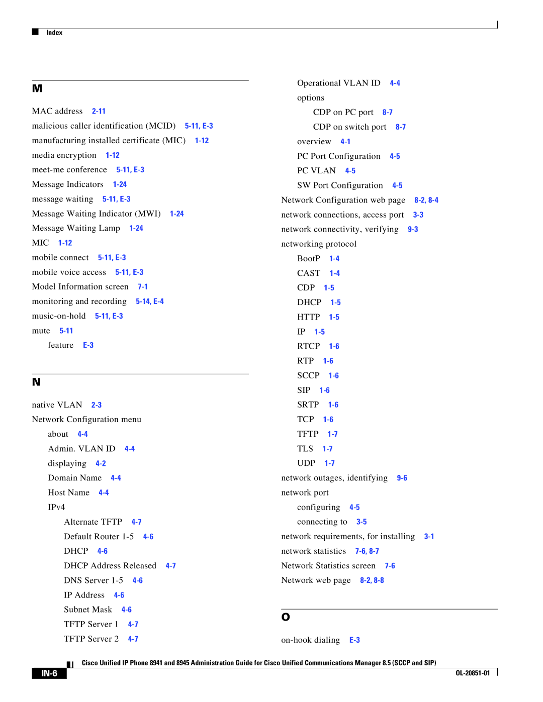 Cisco Systems 8941, 8945 manual Mic, Cast CDP Dhcp Http Rtcp RTP Sccp SIP Srtp TCP Tftp TLS UDP 