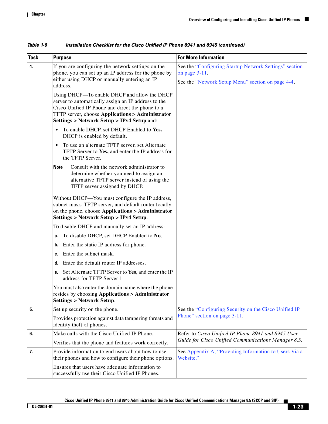 Cisco Systems manual Refer to Cisco Unified IP Phone 8941 and 8945 User, Guide for Cisco Unified Communications Manager 