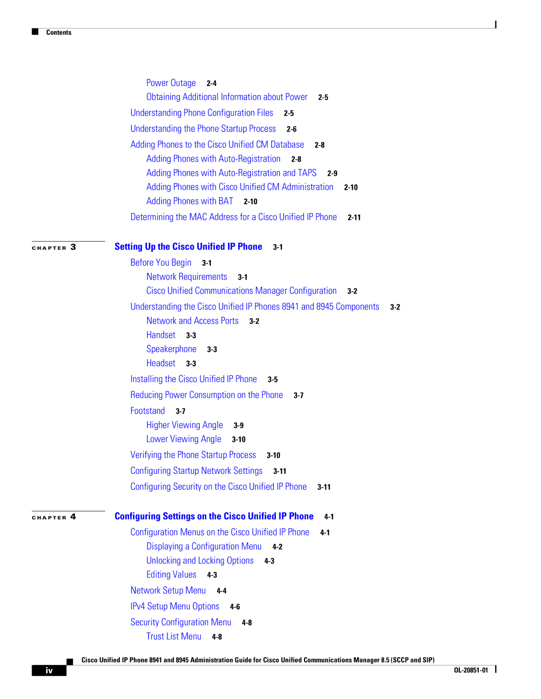 Cisco Systems 8941, 8945 manual Power Outage 