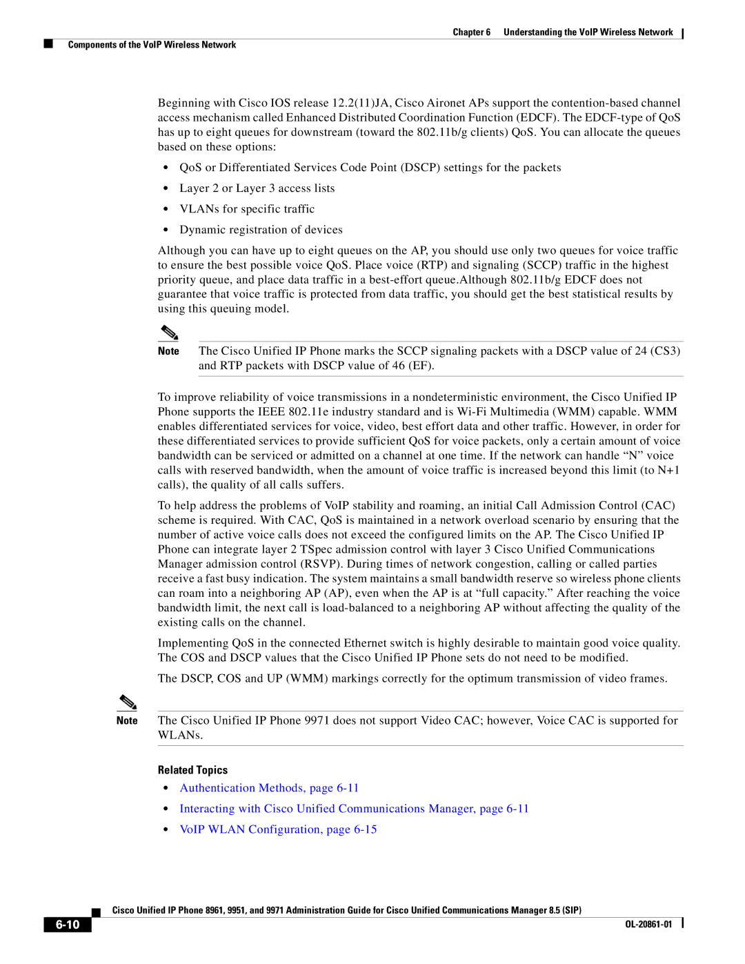 Cisco Systems 8961 manual OL-20861-01 