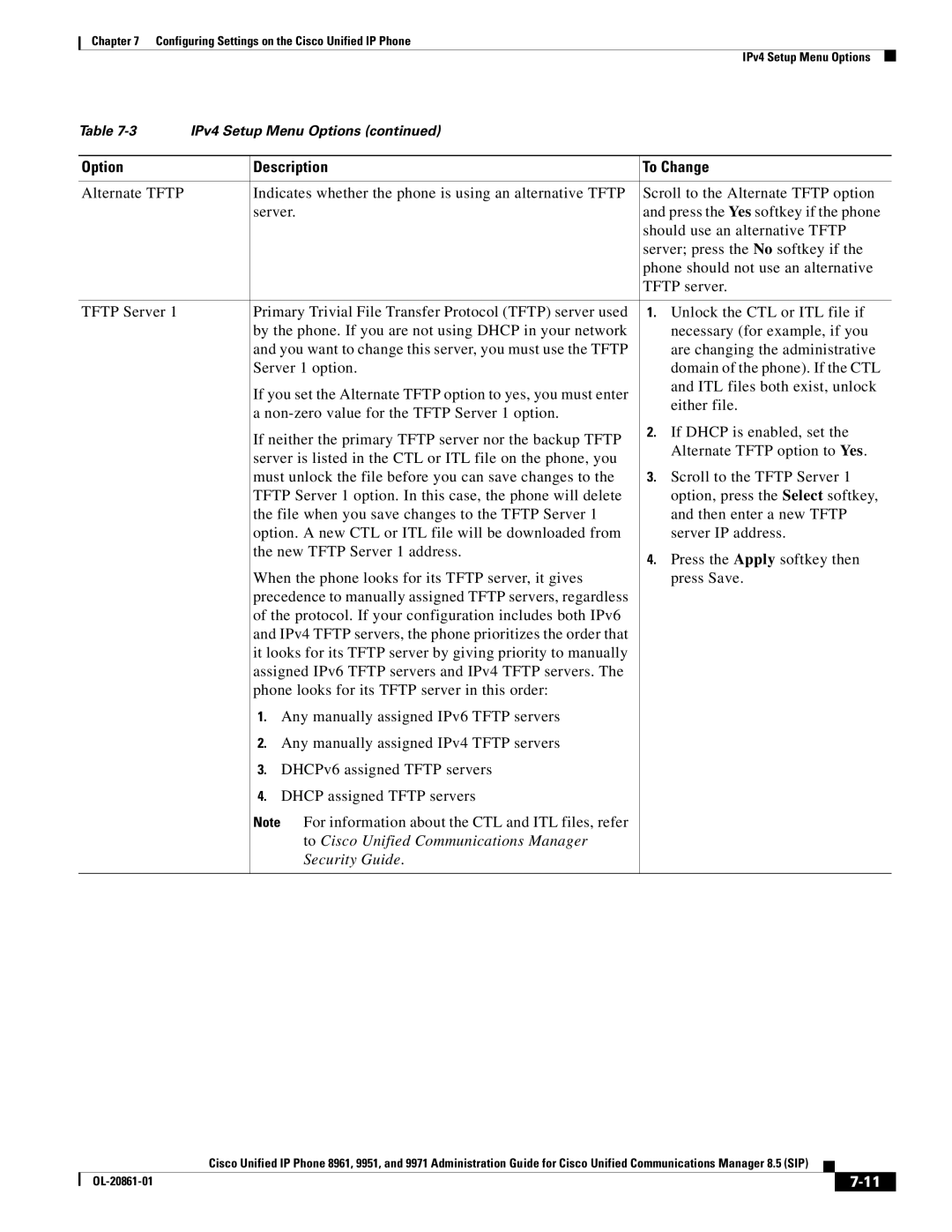 Cisco Systems 8961 manual To Cisco Unified Communications Manager Security Guide 