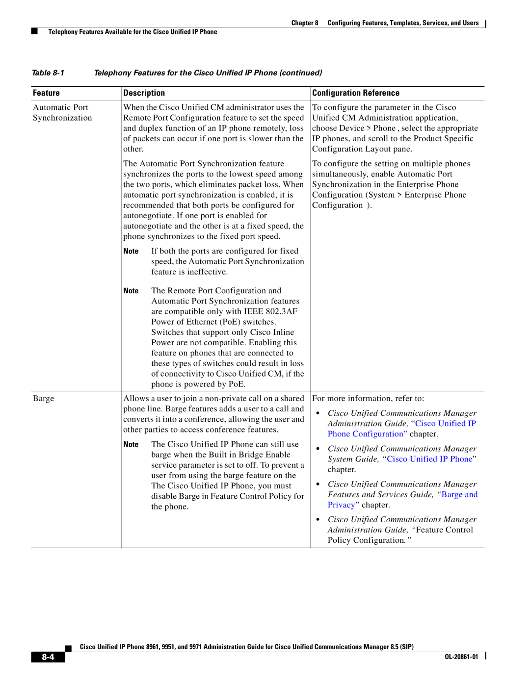 Cisco Systems 8961 manual Configuration System Enterprise Phone, Administration Guide, Cisco Unified IP 