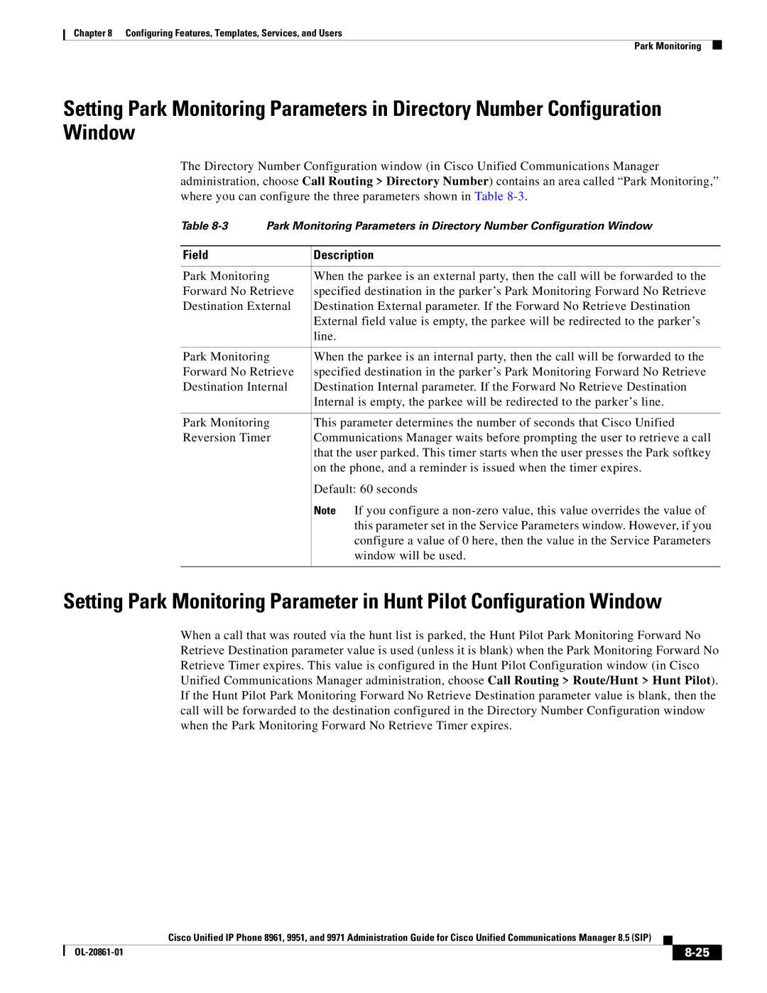 Cisco Systems 8961 manual Field Description 