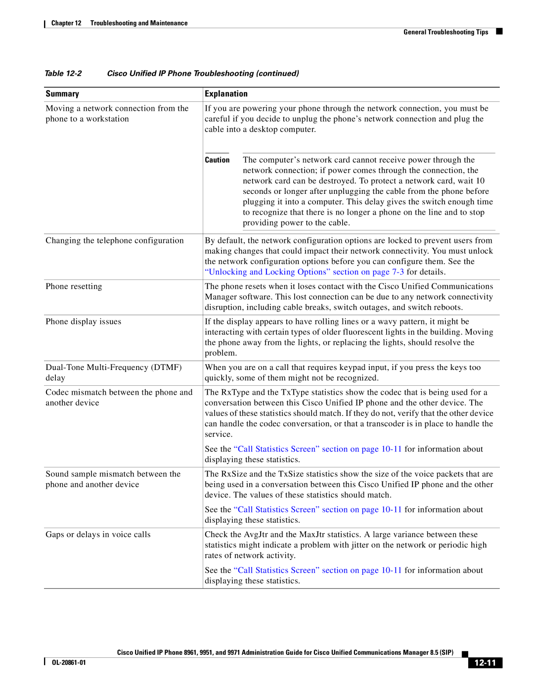 Cisco Systems 8961 manual Displaying these statistics, 12-11 