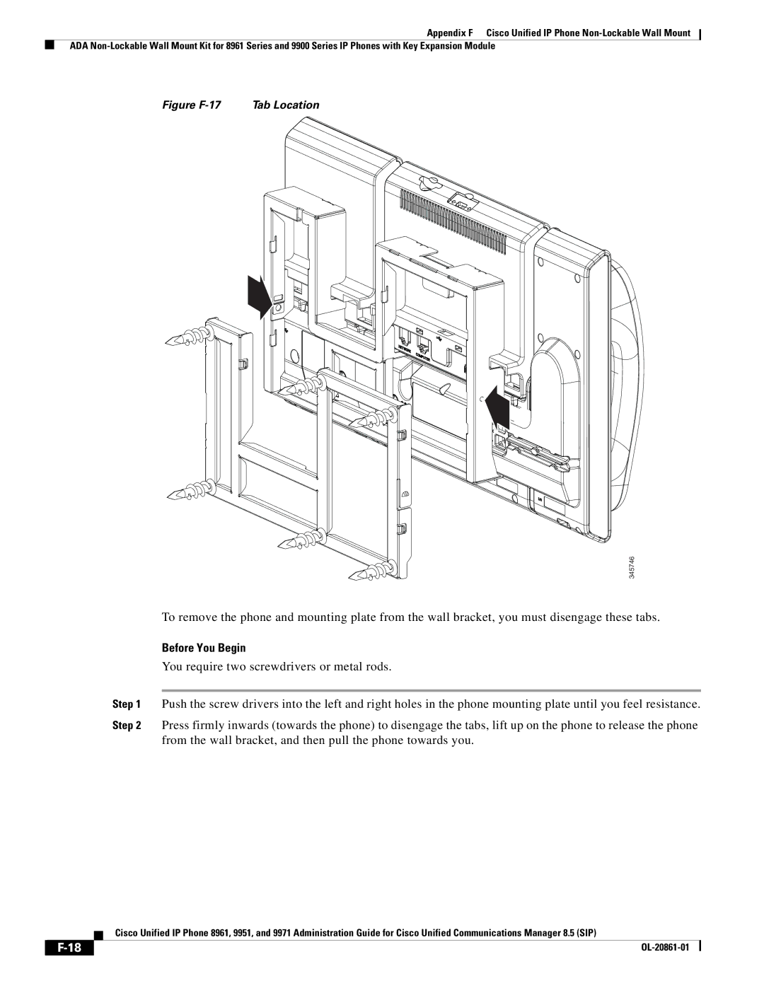 Cisco Systems 8961 manual Figure F-17 