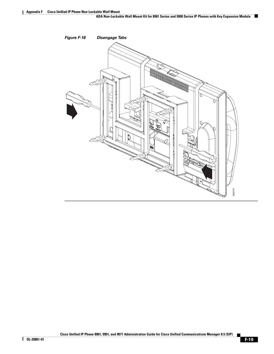 Cisco Systems 8961 manual Figure F-18 