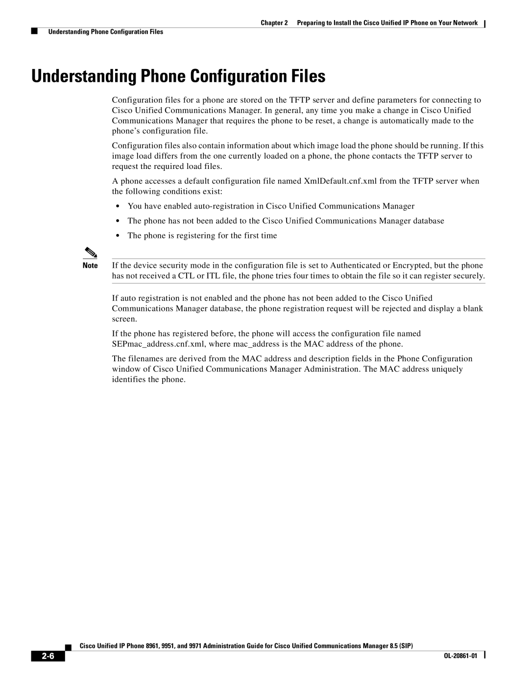 Cisco Systems 8961 manual Understanding Phone Configuration Files 