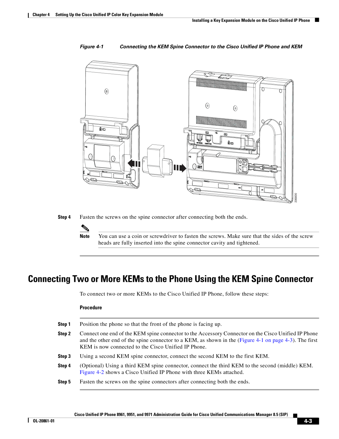 Cisco Systems 8961 manual 206800 