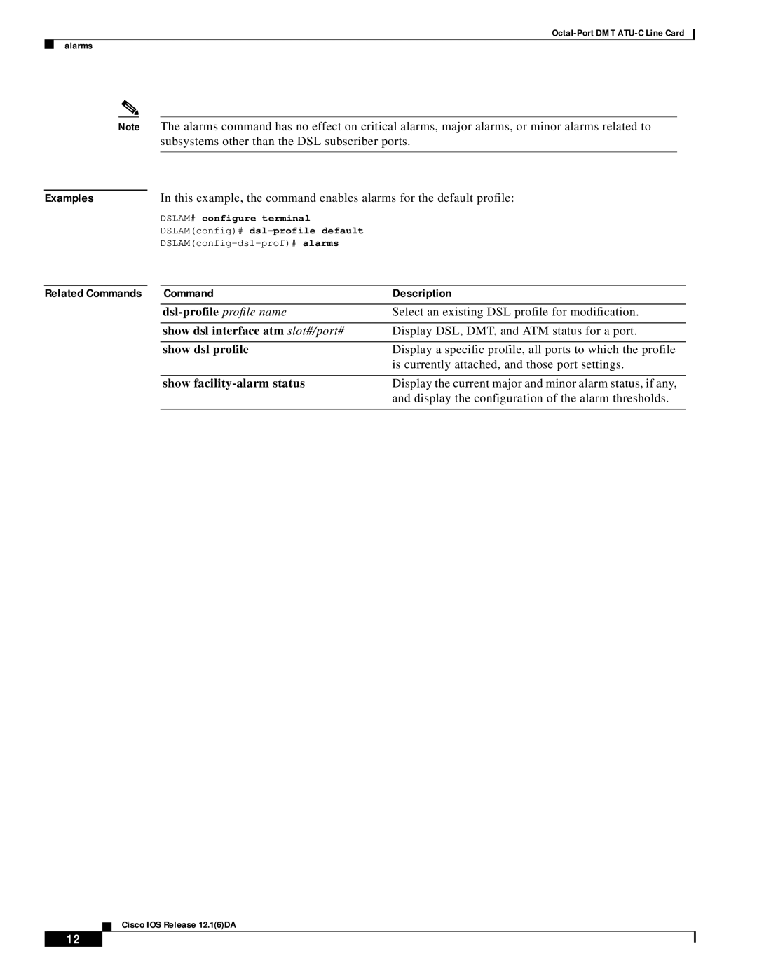 Cisco Systems 8xDMT manual Examples, Command Description 