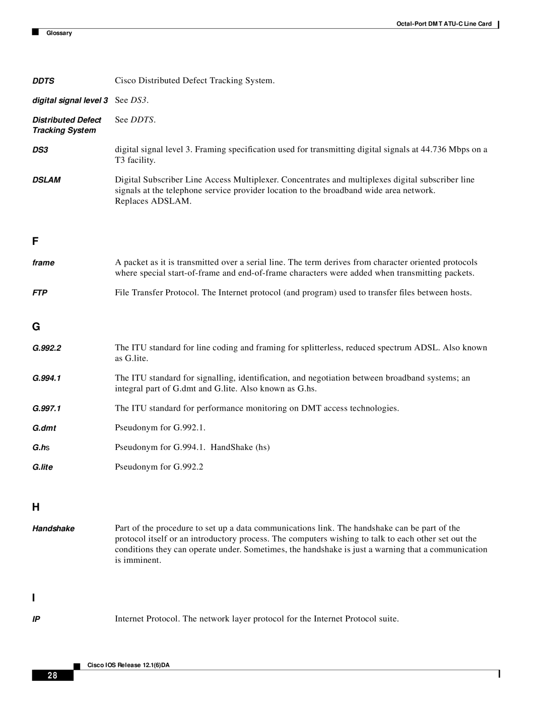 Cisco Systems 8xDMT manual Pseudonym for G.992.1 