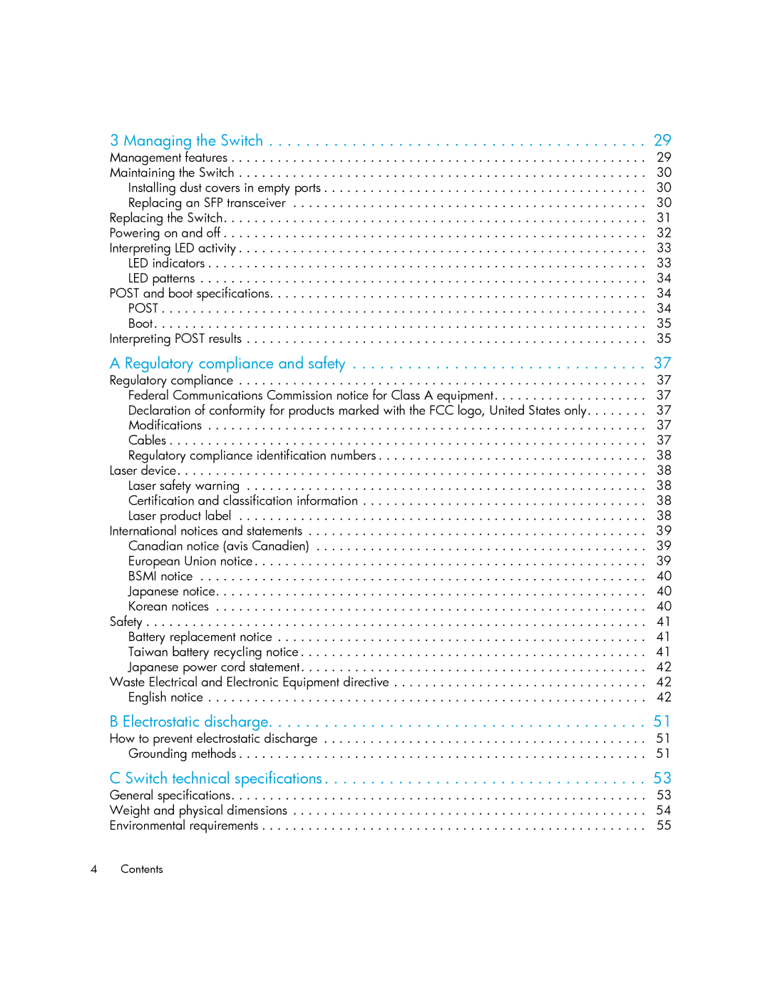 Cisco Systems 9124E manual Managing the Switch, Regulatory compliance and safety, Electrostatic discharge 