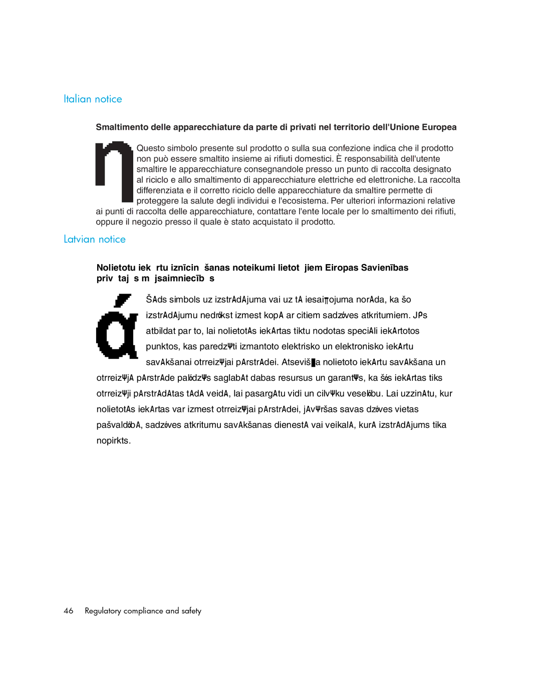 Cisco Systems 9124E manual Italian notice, Latvian notice 