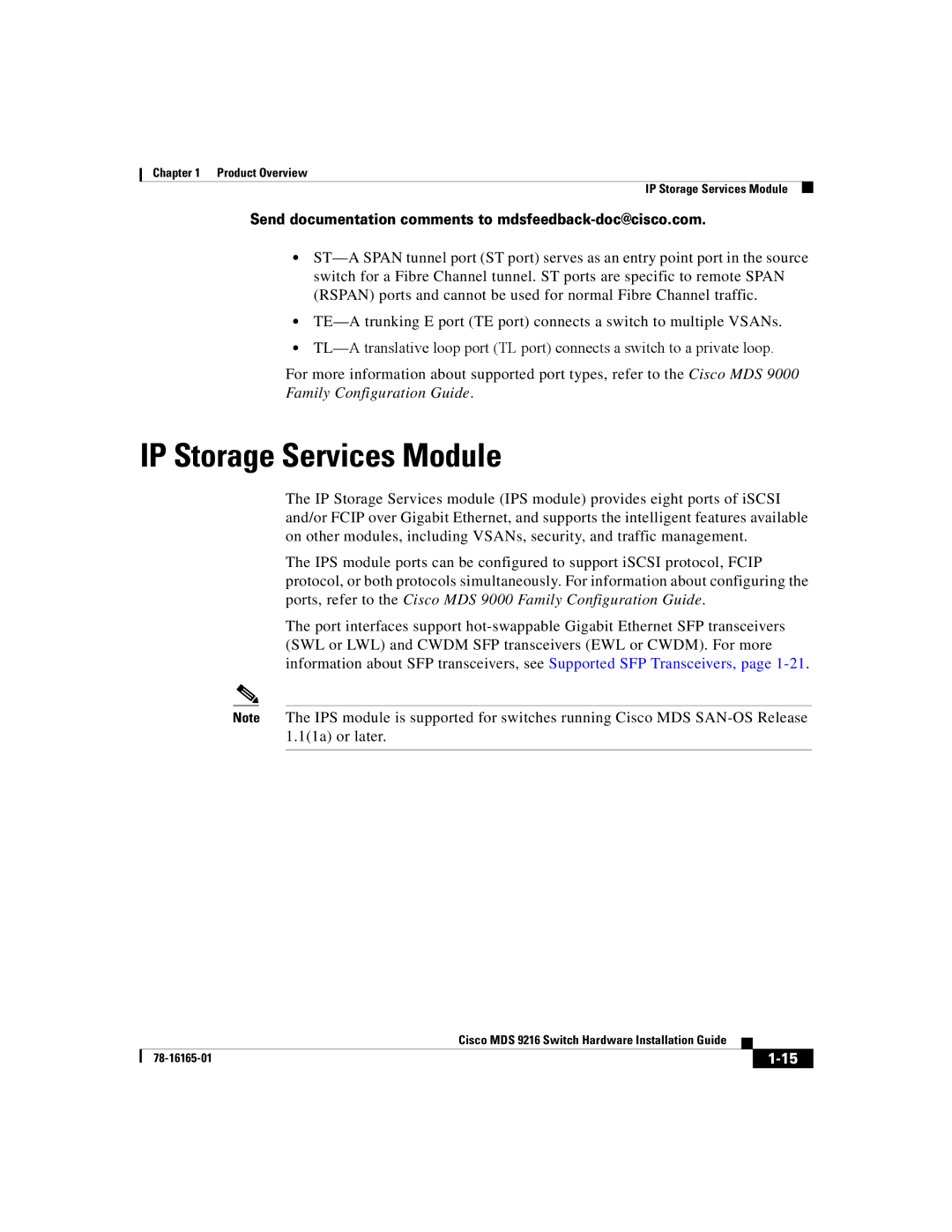 Cisco Systems 9216 manual IP Storage Services Module 