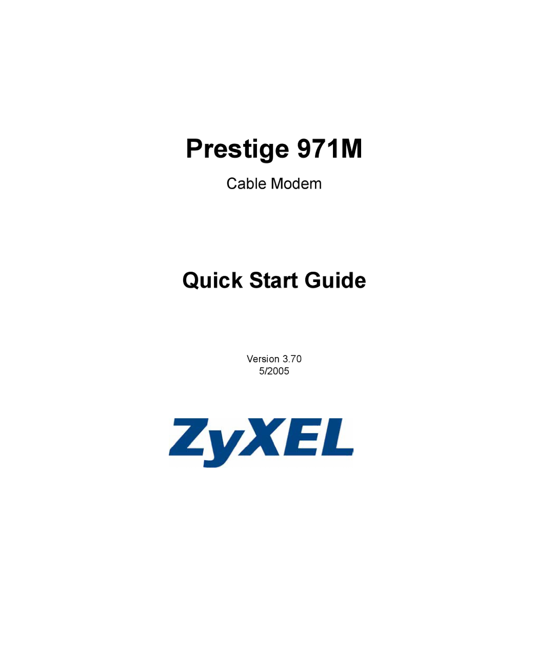 Cisco Systems quick start Prestige 971M 