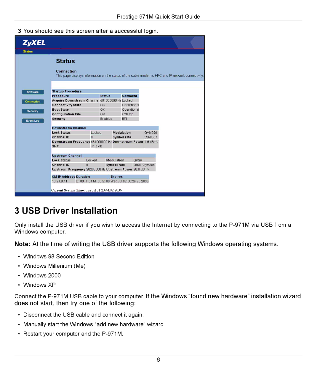 Cisco Systems 971M quick start USB Driver Installation 