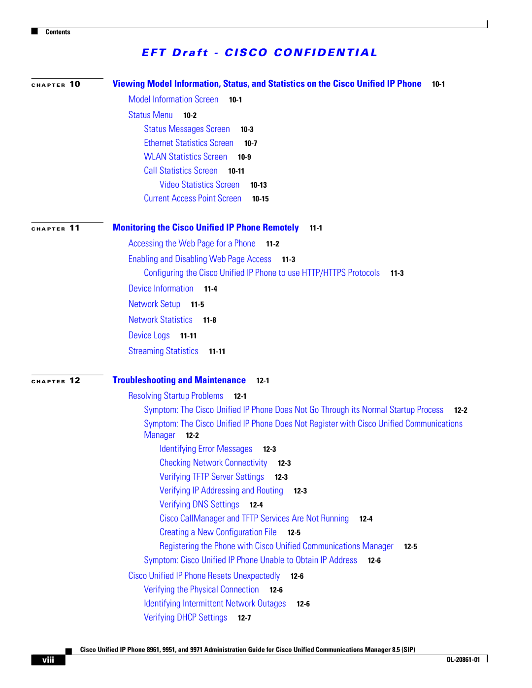 Cisco Systems 9971 E-1 manual Model Information Screen, Status Menu, Monitoring the Cisco Unified IP Phone Remotely 