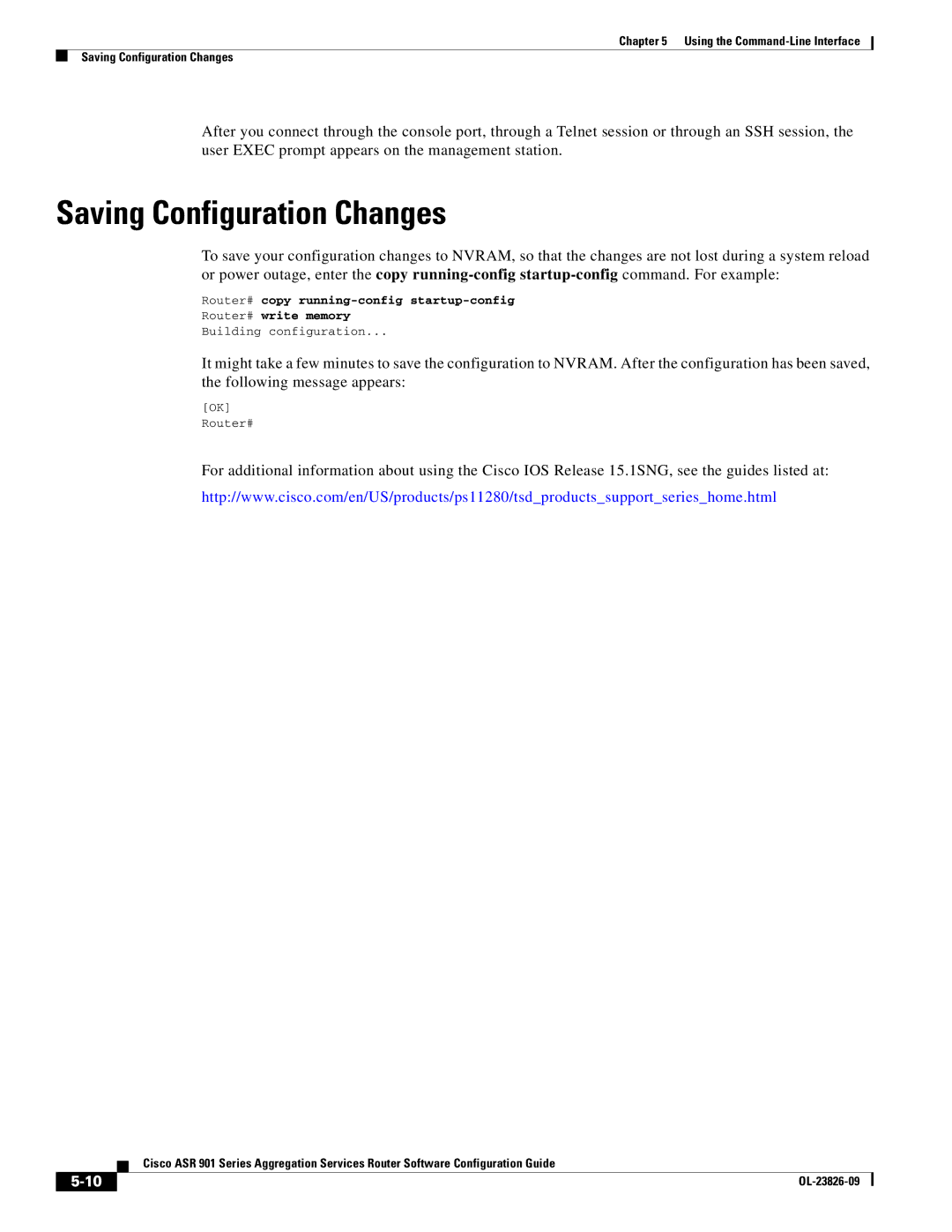 Cisco Systems A9014CFD manual Saving Configuration Changes 